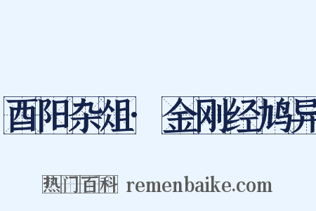 酉阳杂俎·金刚经鸠异是什么意思的图片